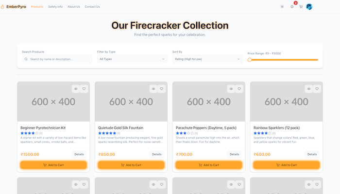 E-commerce Platform Montage: Product Listing, Detail, Wishlist